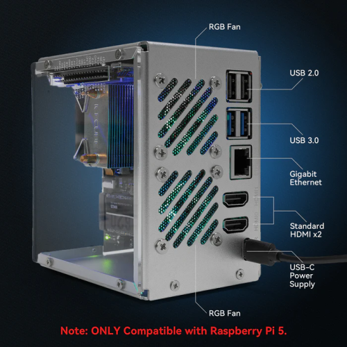 Buy Pironman 5 NVMe M.2 SSD PCIe Mini PC Case for Raspberry Pi 5